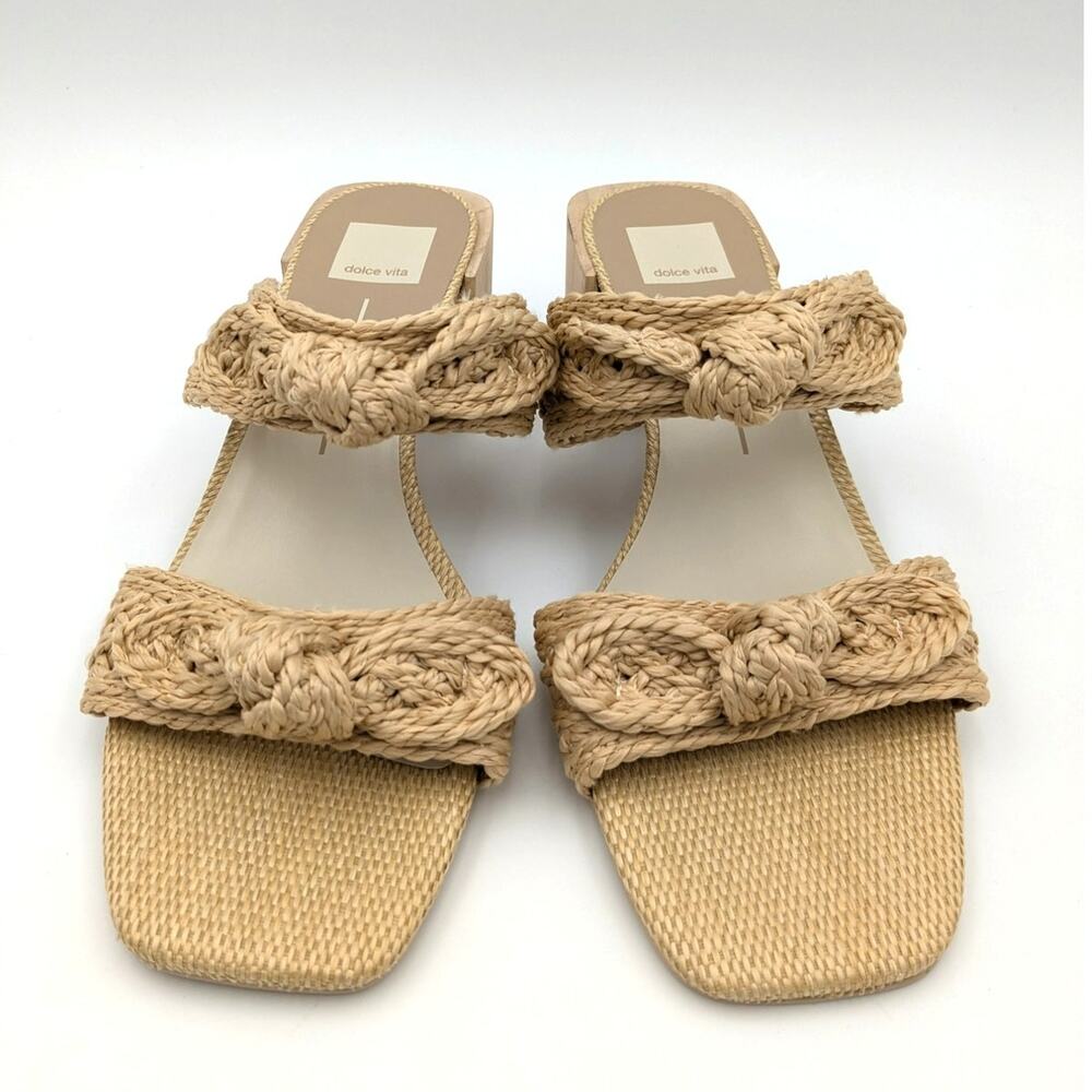 Dolce Vita  Niyah Slide Sandals Women's Natural Raffia Size US11 - Picture 2 of 10